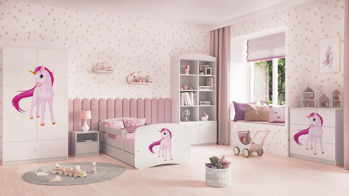 KOMMODE Babydreams Einhorn 81/81/41 - Weiß, Holzwerkstoff (81/81/41cm) - RAUMHIRSCH FURNITURE