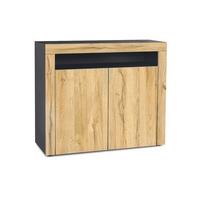 KOMMODE Valencia Eiche Natur / Eiche Natur - Eichefarben, Holzwerkstoff (108/92/40cm) - Vladon