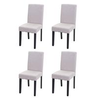 ESSZIMMERSTUHL Beige, Dunkelbraun 4er-Set - Beige/Dunkelbraun, Textil (43/90/56cm) - MCW