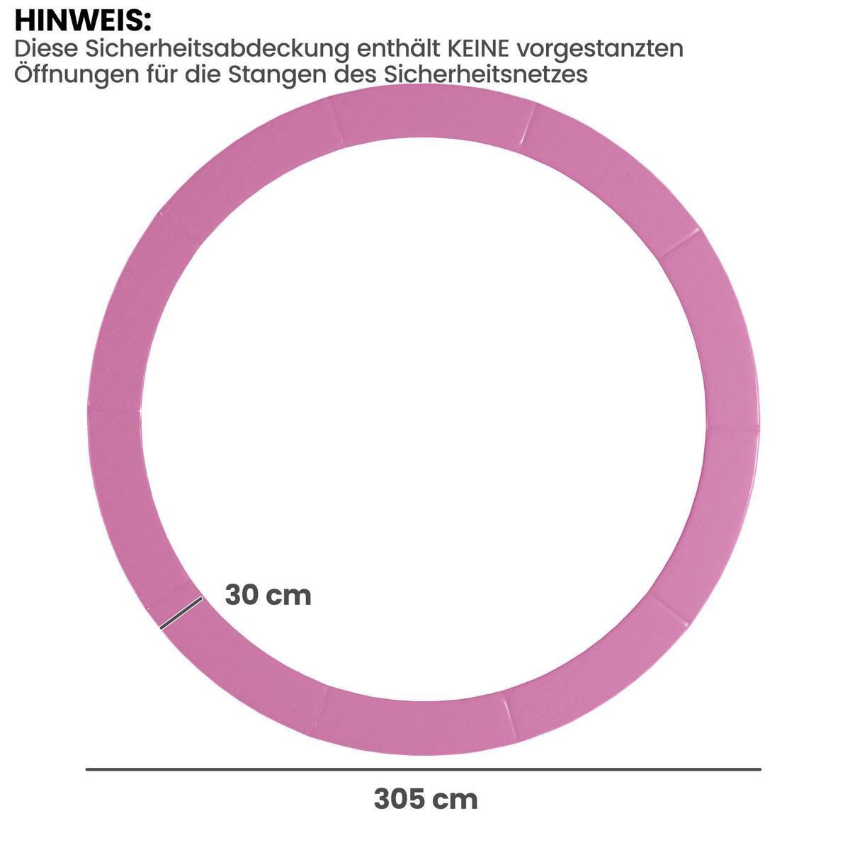 TRAMPOLIN-RANDABDECKUNG Kunststoff PE Rosa - Rosa, Kunststoff (305/305cm) - SPORTNOW