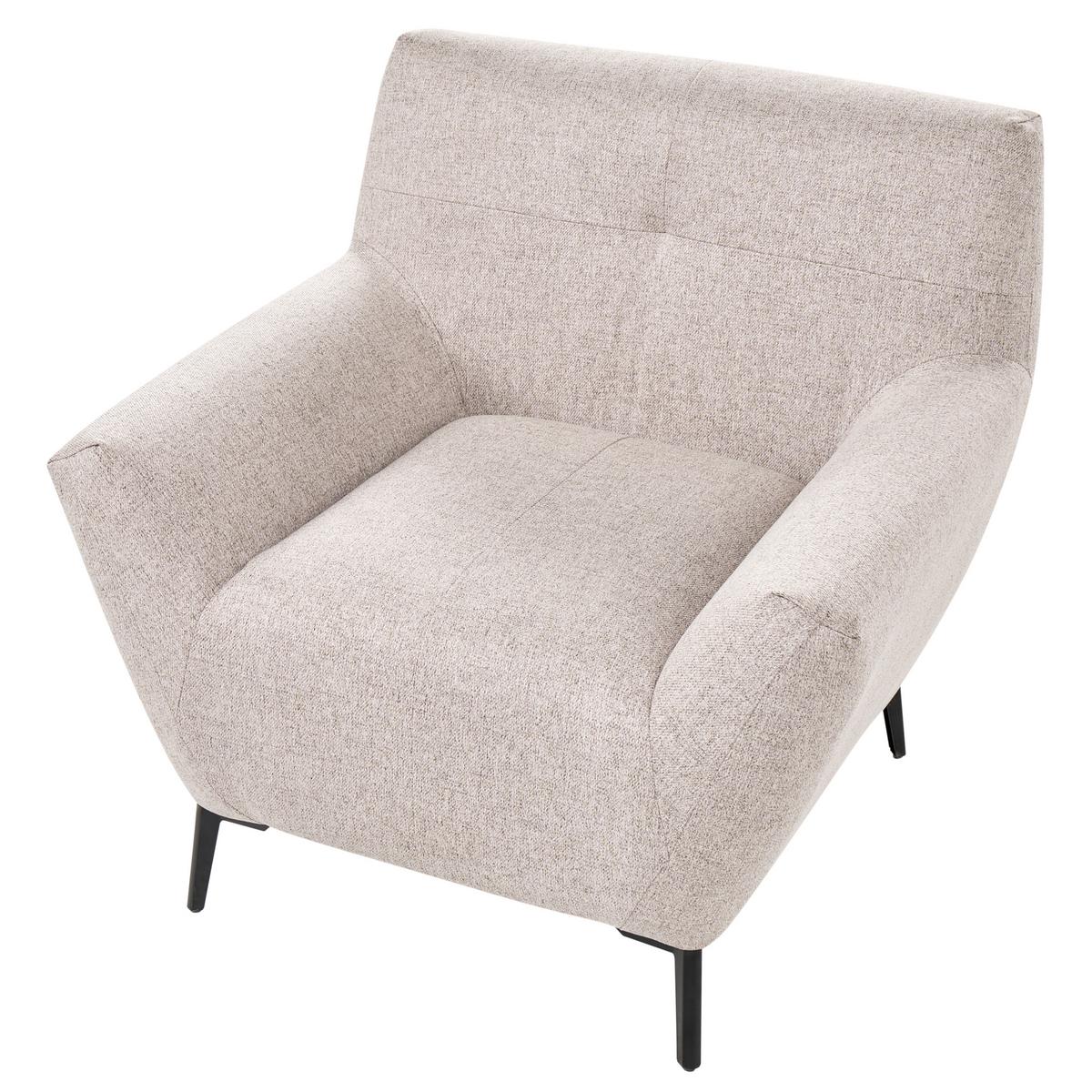 SESSEL Stoff Beige Lakene - Beige, Textil (94/88/88cm) - Beliani
