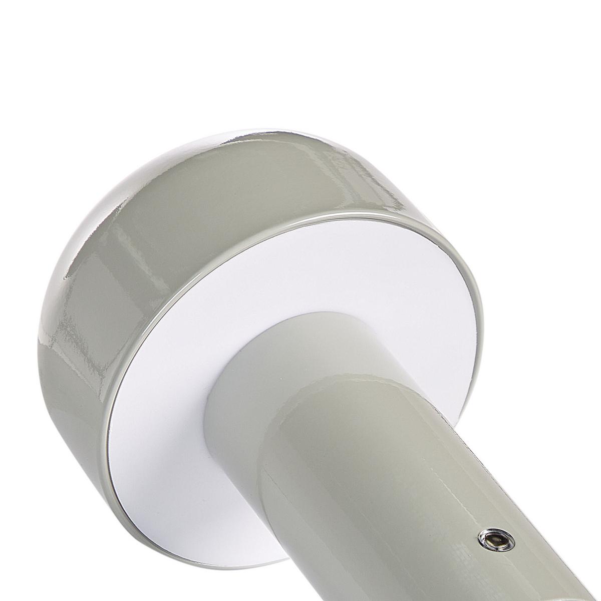 LED-TISCHLEUCHTE Grau Besos - Grau, Metall (12/12/21cm) - Beliani