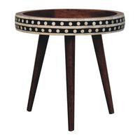 BEISTELLTISCH mit Muster in Honig-Karamell - Braun, Holz (40/40/40cm) - Artisan Furniture