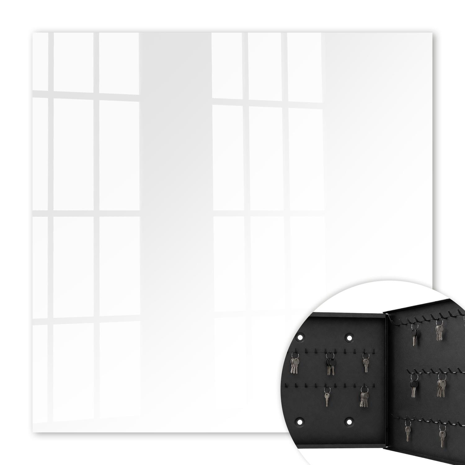SCHLÜSSELBOX Schwarz 30x30 cm- Türöffnung nach rechts - Schwarz - Schwarz, Metall (30/30/5cm) - TULUP