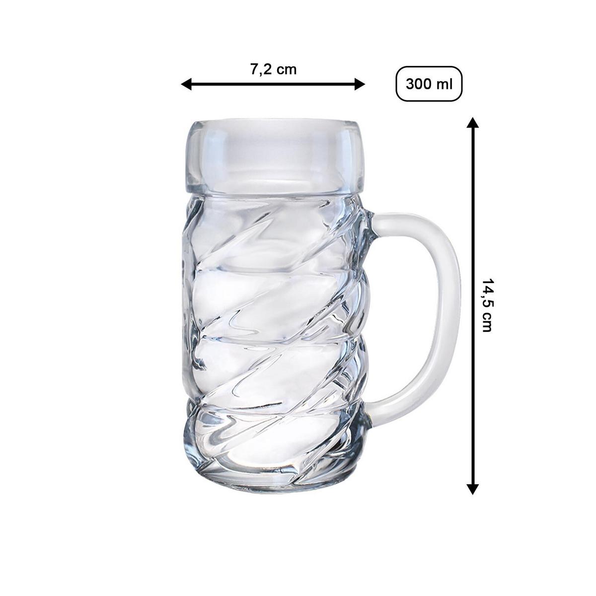 BIERKRÜGE Diamond transparent 0,3 Liter 6er Set - Transparent, Glas (0.3L) - Stölzle Lausitz