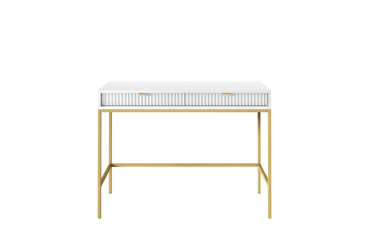 KONSOLENTISCH STELLARE 104/78/50 cm mit Schubladen, Weiß - Weiß, Holzwerkstoff (50/104/78cm) - MASSENO
