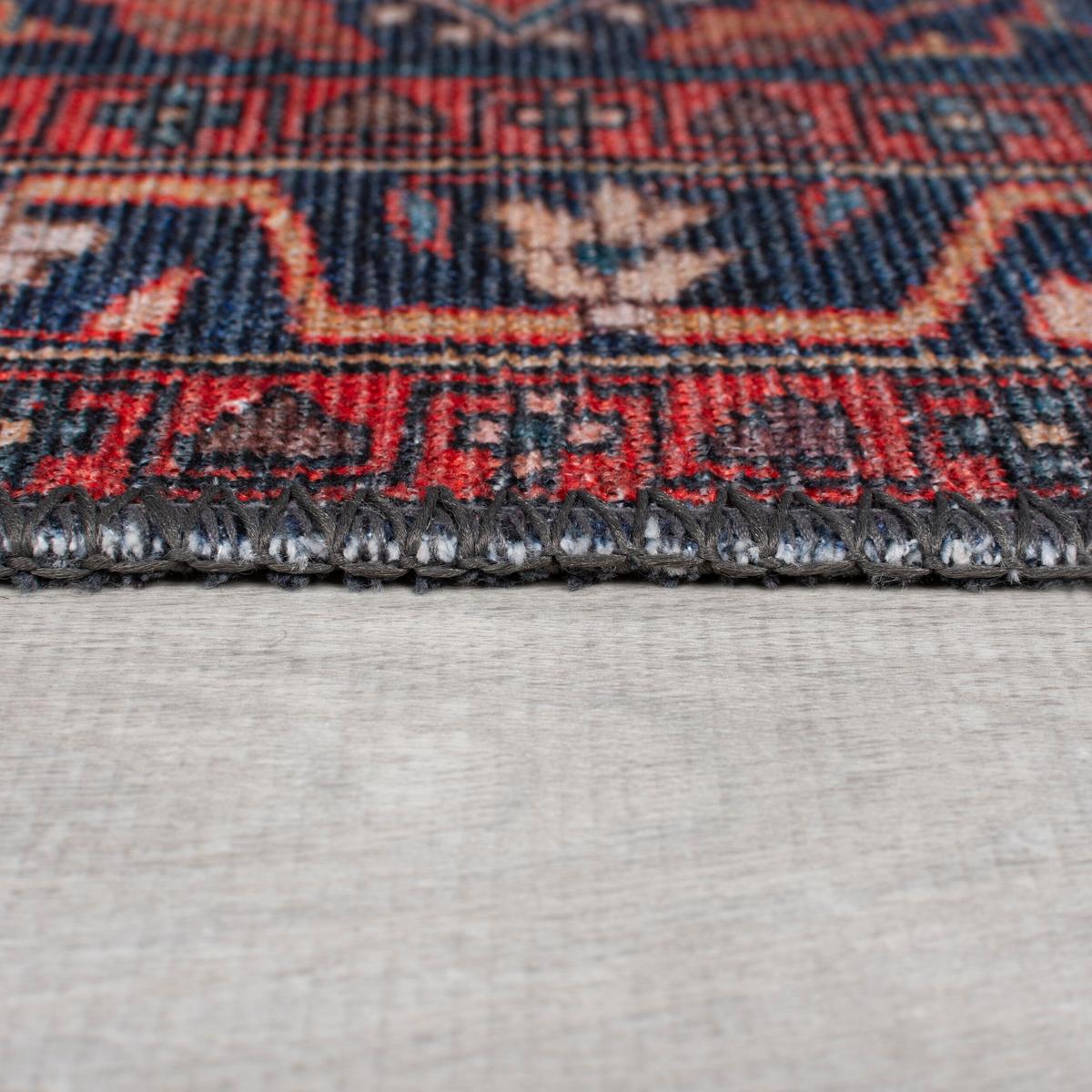 TEPPICH Waschbar HURST, orientalisch mit Medaillon, Rot, 60 x 230 cm - Rot, Textil (230/60cm) - KADIMA DESIGN