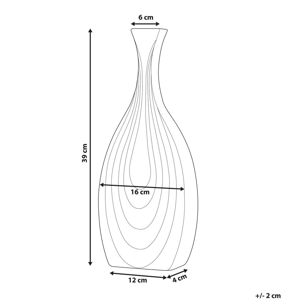 DEKOVASE Keramik schwarz Thapsus - Schwarz, Keramik (39cm) - Beliani