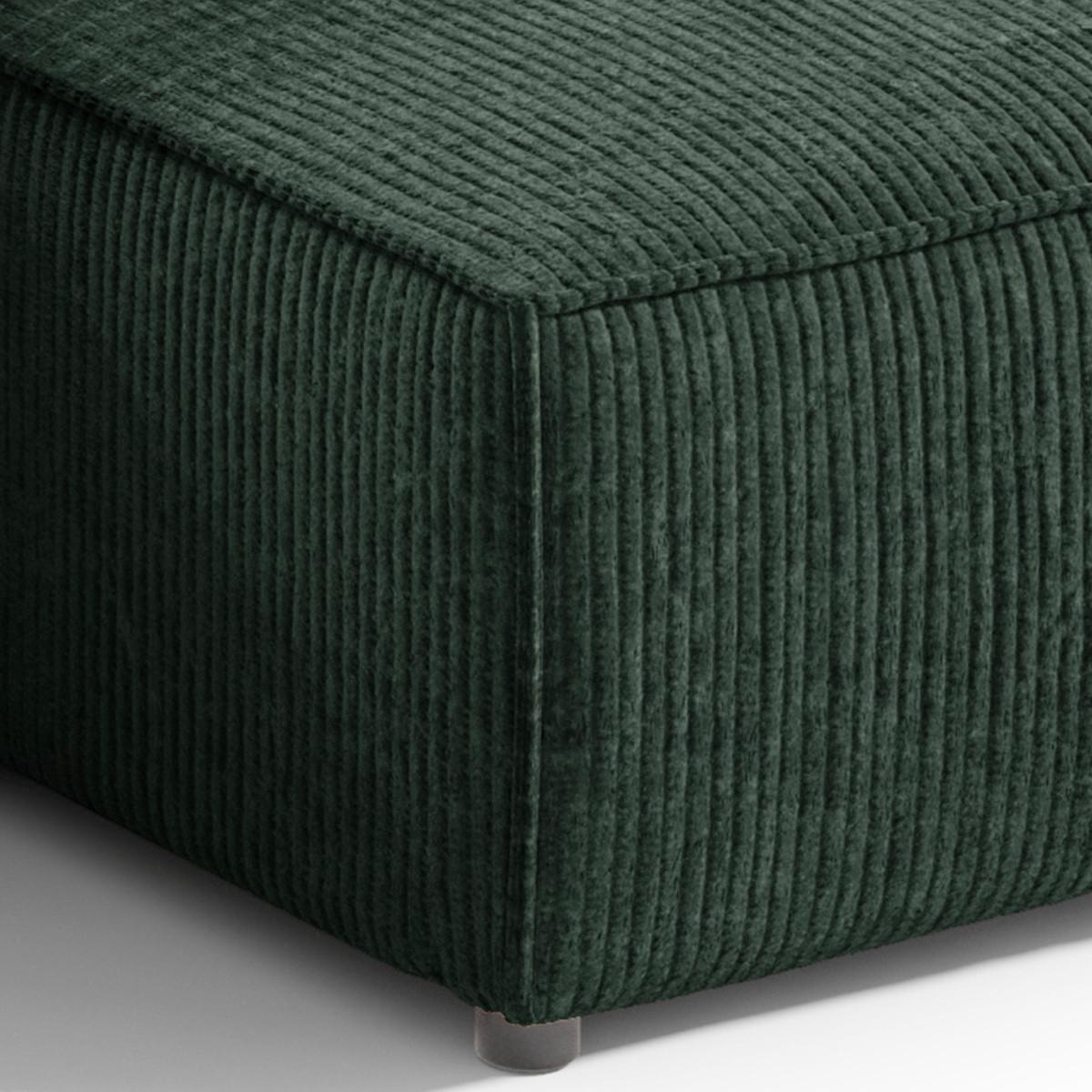 ECKSOFA Isaac 3 Sitzplätze Tannengrün - Grün, Holz (257/148cm) - Petits-meubles