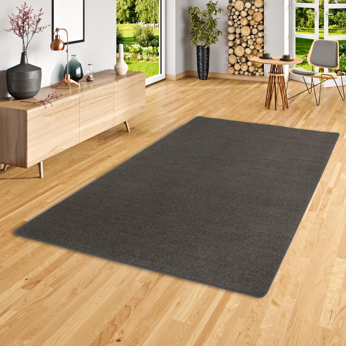 TREND VELOURS TEPPICH JOY - Dunkelbraun, Textil (100/400cm) - Snapstyle