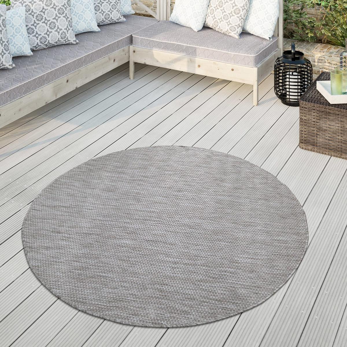 OUTDOORTEPPICH Grau Ø 200 cm - Grau, Kunststoff (200/200cm) - TT Home