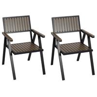 GARTENSTUHL Schwarz, Grau - Schwarz/Grau, Metall (57/87/53cm) - MCW