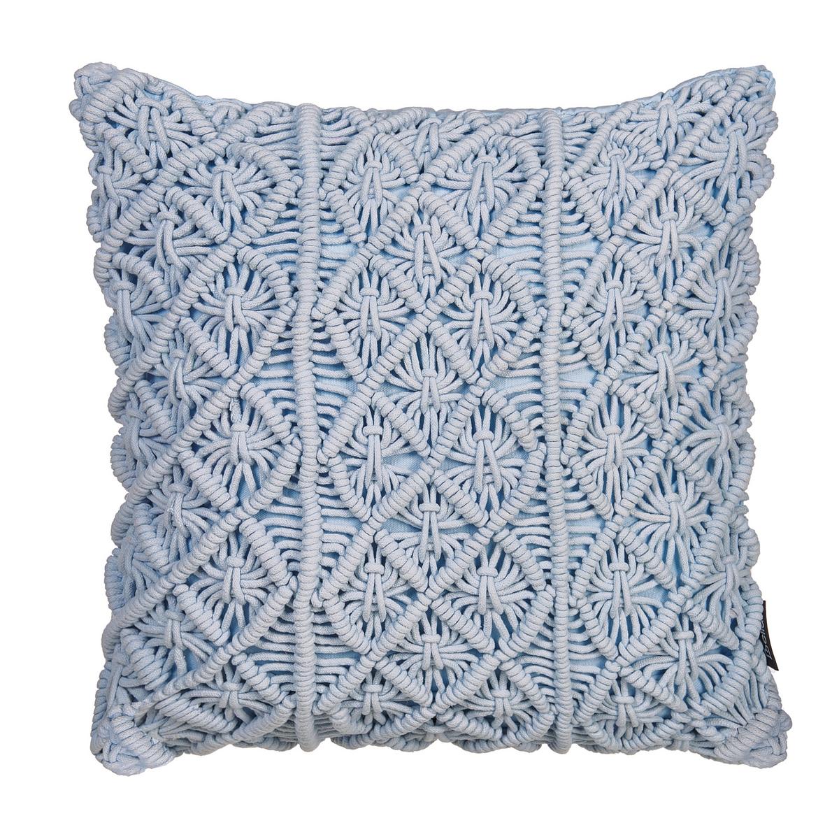 DEKOKISSEN 2er-Set Blau 45/45 cm Goreme - Blau, Naturmaterialien (45/45cm) - Beliani