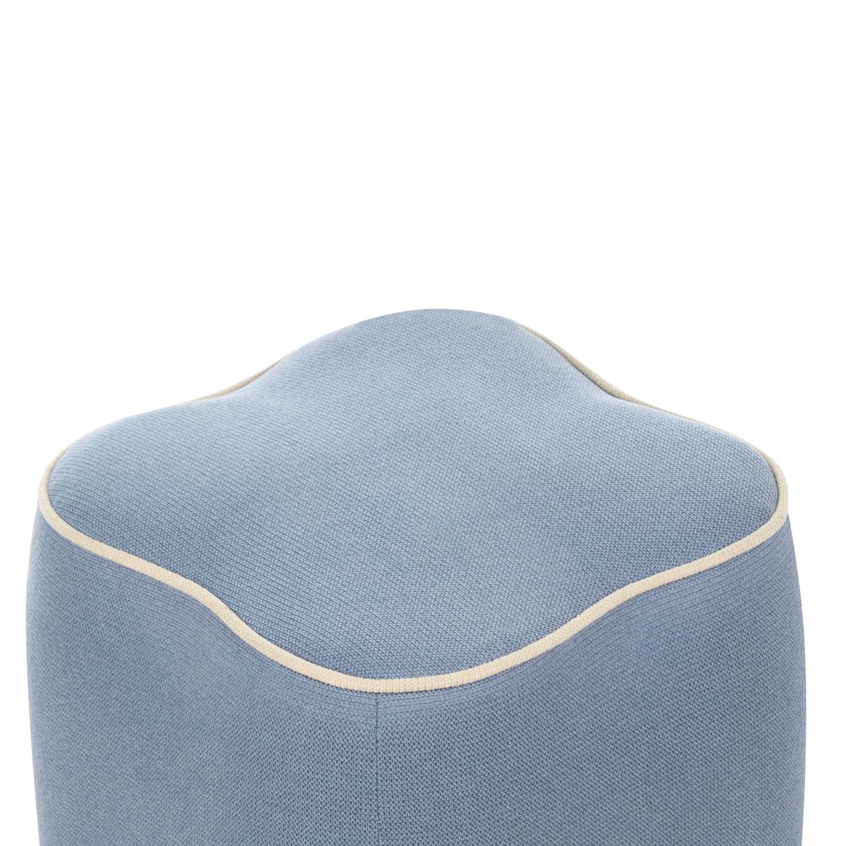 POUF Stoff Hellblau Juno - Hellblau, Textil (35/38/35cm) - Beliani