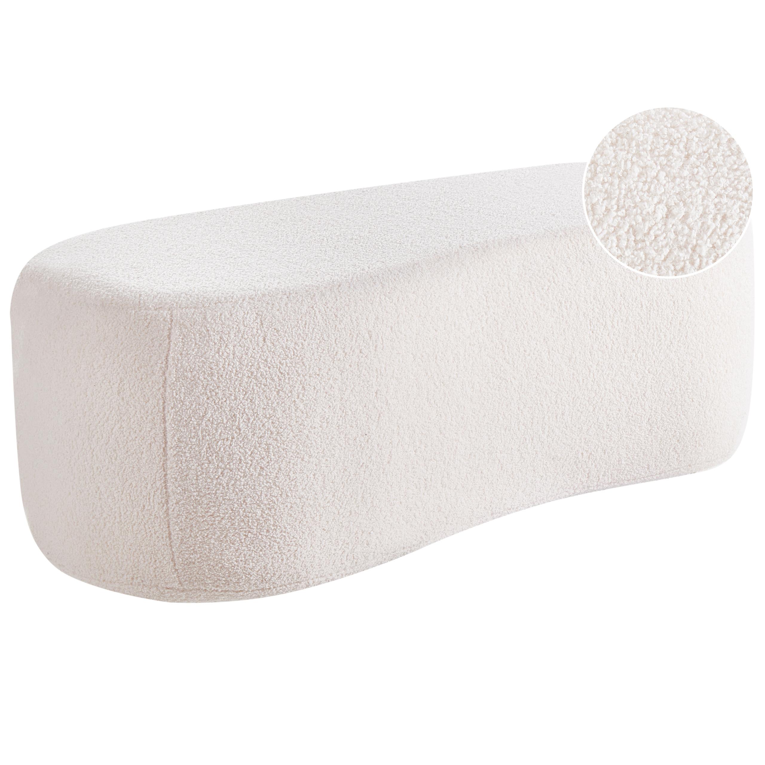 POUF Cremeweiß Bayard - Weiß, Textil (115/43/56cm) - Beliani