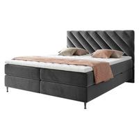 BOXBETT Enzo - H3 - Schwarz/Grau, Holz/Textil (180/200cm) - MIRJAN24