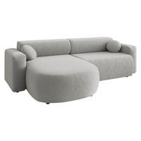 ECKSOFA Nicelo - Hellgrau/Schwarz, Holz/Kunststoff (252/150cm) - MIRJAN24
