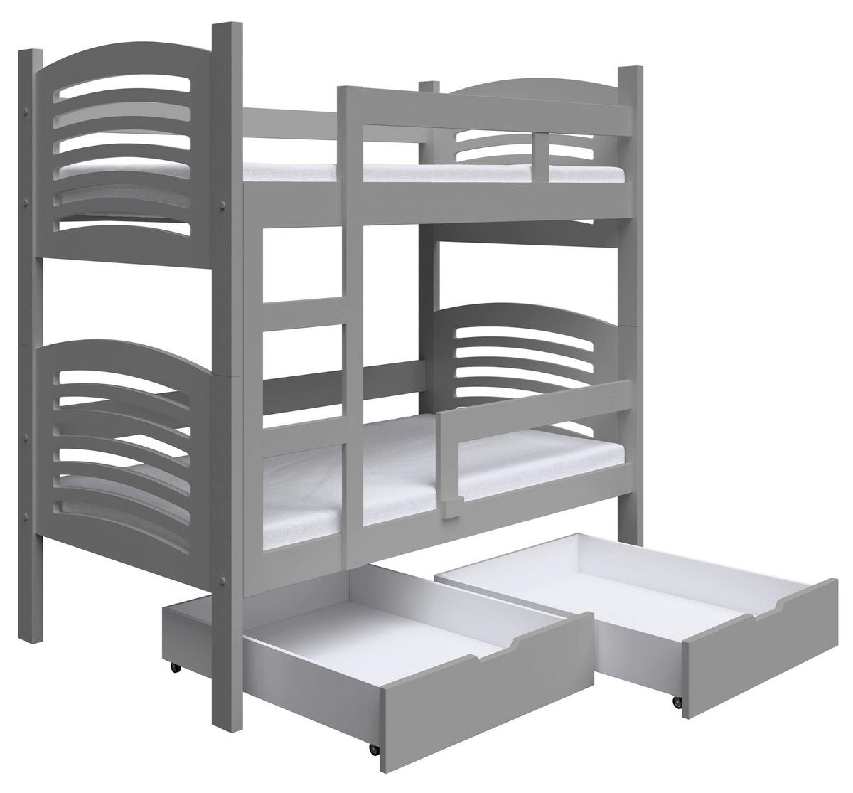 ETAGENBETT Cami 75x180 cm - Grau, Holz (75/180cm) - Selsey