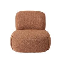 DREHSTUHL aus korallenfarbenem Stoff - 81/92/71 cm - Rot, Textil (81/71/94cm) - Signature