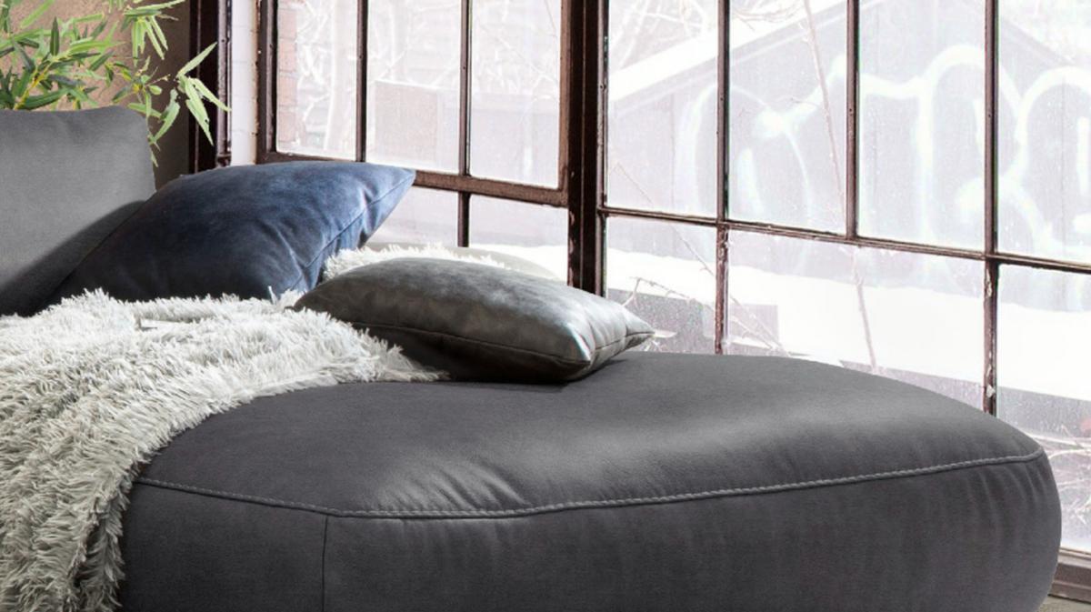 ECKSOFA MOTORISCHER RELAXFUNKTION LOLA Schwarz Webstoff Relaxfunktion - Schwarz, Textil (233/178cm) - KAWOLA