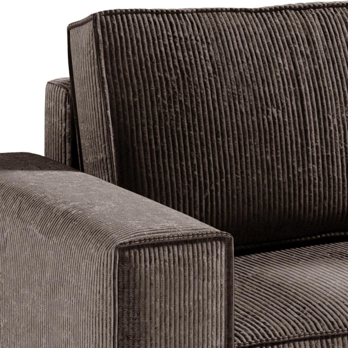 ECKSOFA Isaac 4 Sitzplätze Braun - Braun, Holzwerkstoff (294/185cm) - Petits-meubles
