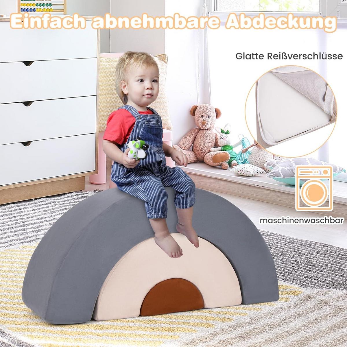 KLETTERBOGEN Grau - Grau, Kunststoff (112/49/41cm) - COSTWAY
