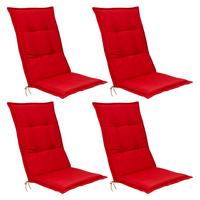 HOCHLEHNERAUFLAGE Base HL 120/50/6cm Rot 4tlg - Rot, Textil (50/6/120cm) - Beautissu 