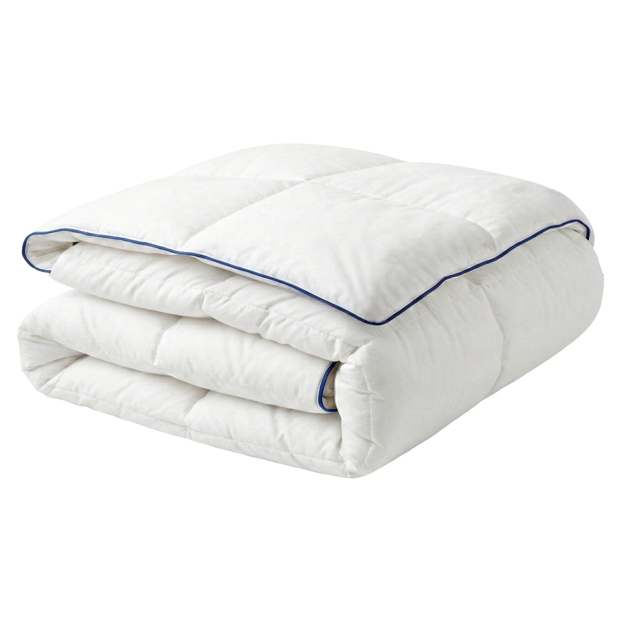 BETTDECKE Entenfedern und Daunen Leicht Warm 200/200 cm Cervino - Weiß, Textil (200/200cm) - Beliani