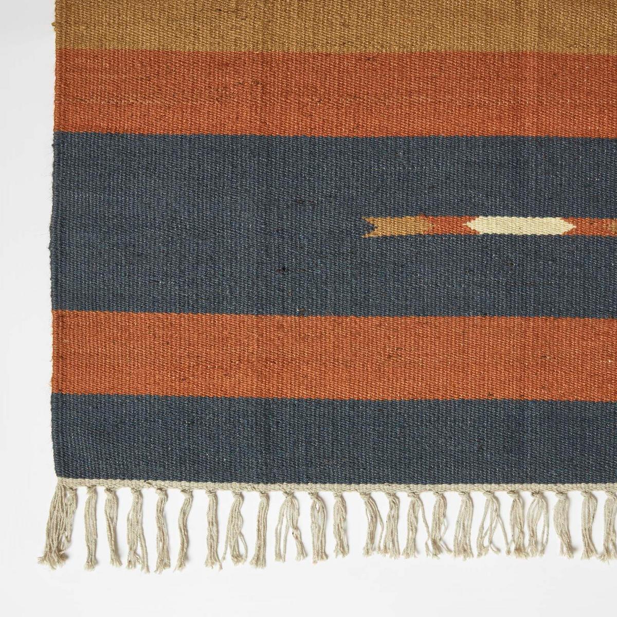 KELIM-TEPPICH Lundi Blue handgewebt 120/170 cm - Multicolor, Textil (120/170cm) - Homescapes