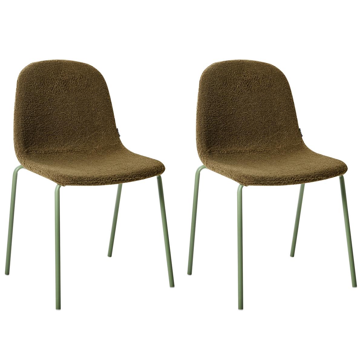 KONFERENZSTUHL 2er-Set Grün Loma - Grün, Textil (50/98/55cm) - Beliani