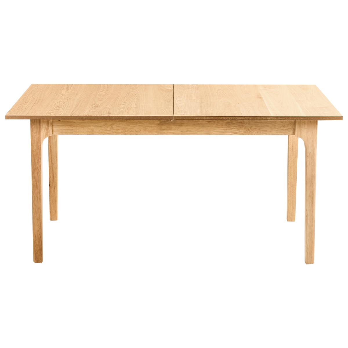ESSTISCH ausziehbar Helle Esche 160-200/90 cm Delmas - Hellbraun, Holzwerkstoff (160/90/76cm) - Beliani