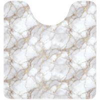WC-VORLEGER Weiß - Gold - Marmor - Grau Toilettenvorleger 55x60 cm - Weiß, Textil (55/1cm) - OnlyWow