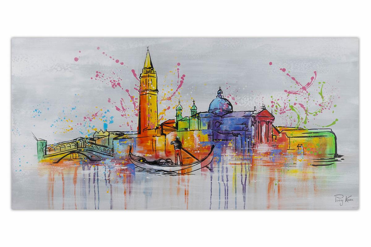ACRYLBILD HANDGEMALT 120/60 cm - Grau, Holz/Textil (120/60cm) - KUNSTLOFT