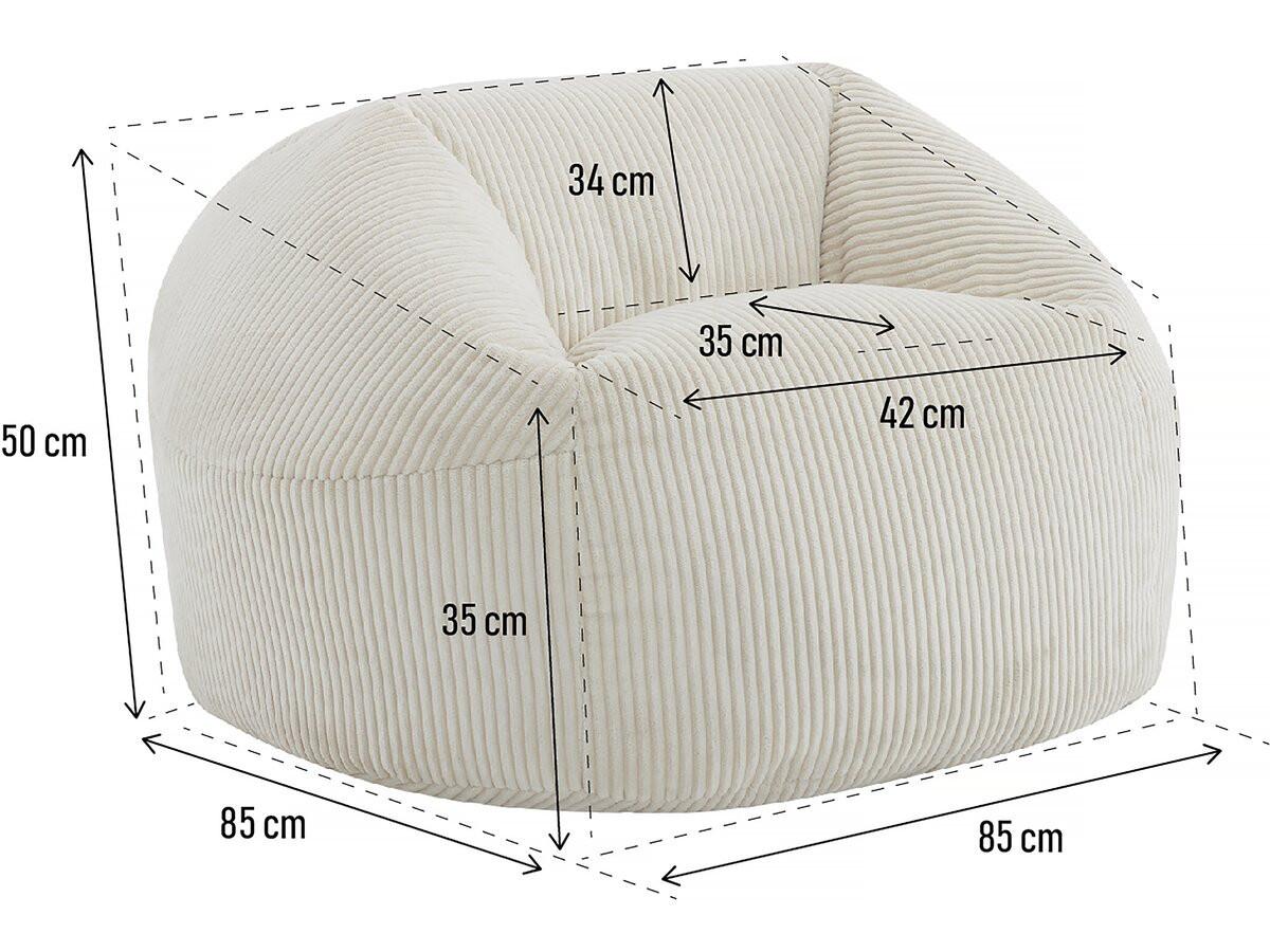 HOCKER cusco beige - Beige, Textil (85/50/85cm) - Habitat Garten