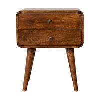 NACHTTISCH Levitate - Messingfarben/Braun, Holz/Metall (45/55/35cm) - Artisan Furniture