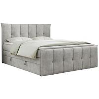 BOXSPRINGBETT PREMIUM 11 KING 160/200 Hellgrau Struktur - H3 - Hellgrau, Holz/Textil (160/200cm) - MKS