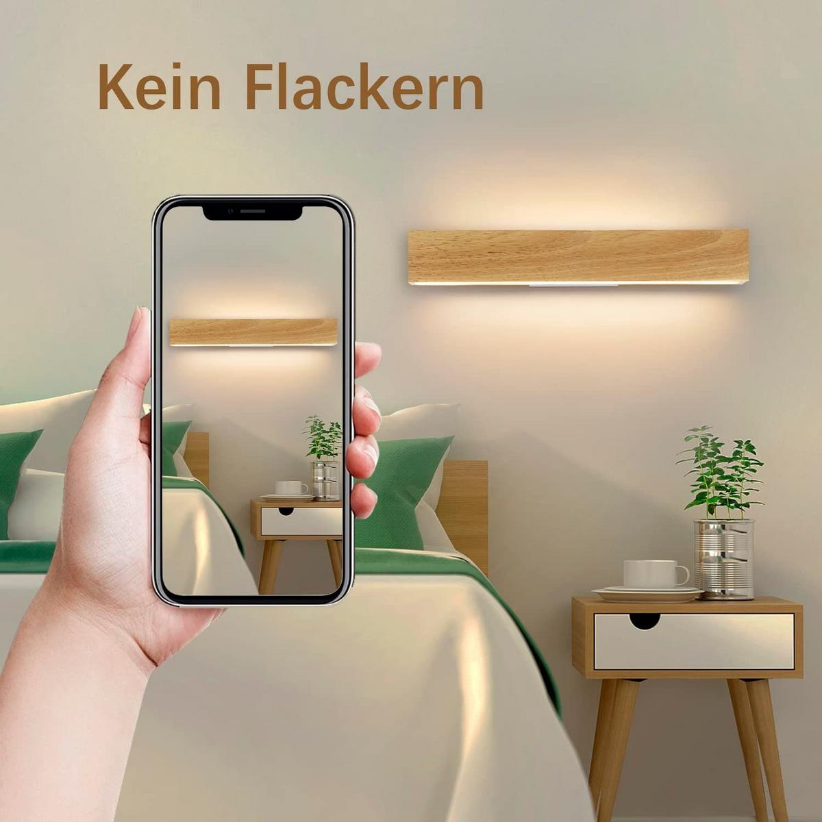 LED-WANDLEUCHTE Radiosity 52/8/6.5 cm - Braun, Holz (8/6.5/52cm) - ZMH