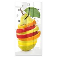 WANDUHR aus Glas 30x60 cm - Obst - Multicolor, Glas (30/60/0.4cm) - TULUP