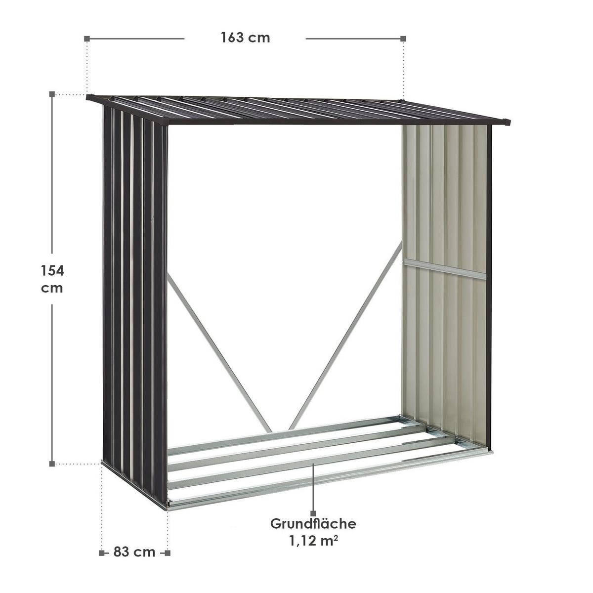 HOLZUNTERSTAND Enno aus Stahl grau - Grau, Metall (83/154/163cm) - Juskys