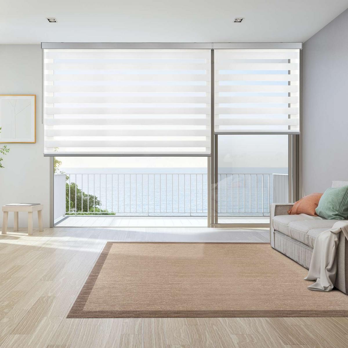 DOPPELROLLO Weiß 120x250 cm - Weiß, Kunststoff (120/250cm) - STORESDECO