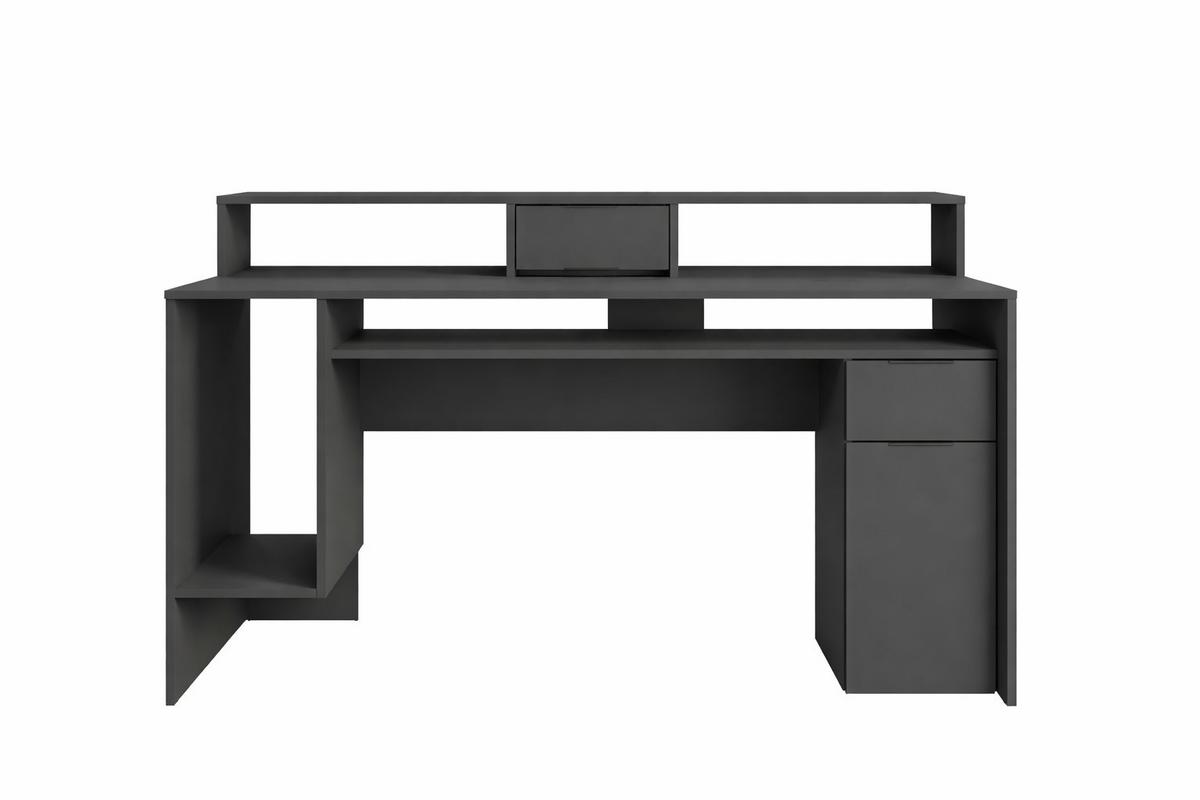 SCHREIBTISCH RADIX 160x70x91,5 cm Bürotisch Computertisch, Graphitfarben - Graphitfarben, Holzwerkstoff (70/160/91.5cm) - MASSENO