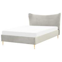 POLSTERBETT 140/200cm Hellgrau Chaleix - Hellgrau, Textil (140/200cm) - Beliani