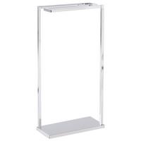 HANDTUCHSTÄNDER Stahl silber 42 x 83 cm Garcitas - Silberfarben, Metall (42/83/19cm) - Beliani