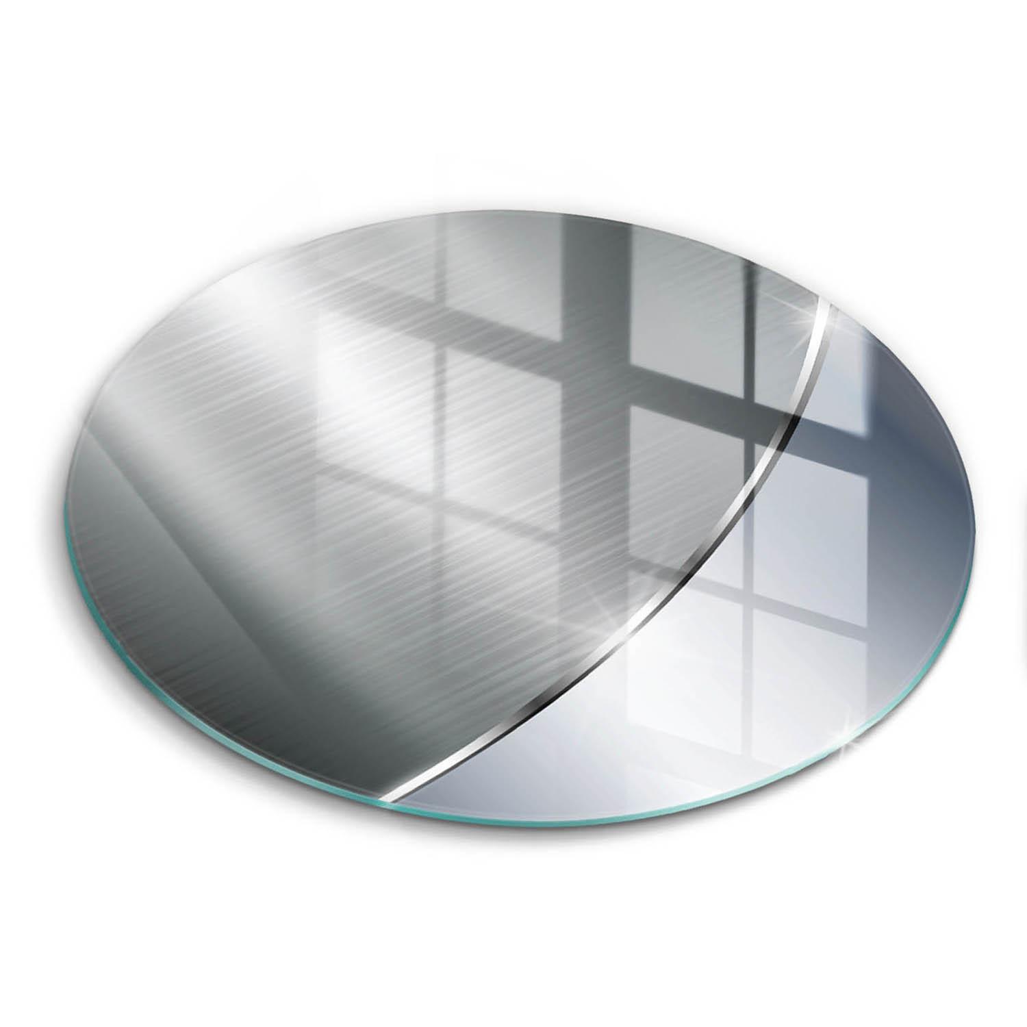 GLASPLATTE Ø 40 cm Metallische Muster Abstraktion - Platinfarben, Glas (40/40cm) - Wallfluent