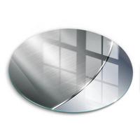 GLASPLATTE Ø 40 cm Metallische Muster Abstraktion - Platinfarben, Glas (40/40cm) - Wallfluent