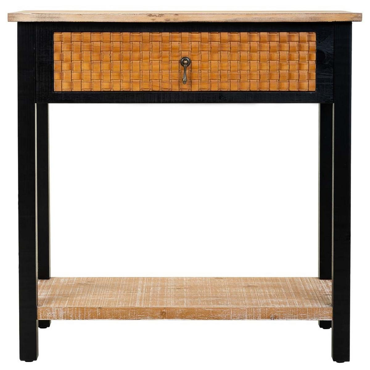 KONSOLENTISCH aus Holz, 80x38x82cm - Schwarz, Holz (38/80/82cm) - Wanderlust