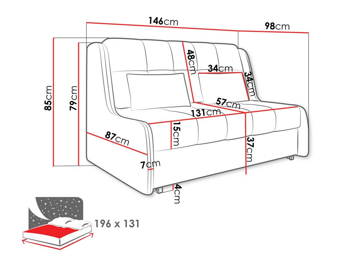 SCHLAFSOFA Viva Elite III - Hellgrau/Schwarz, Holz/Metall (146/85/98cm) - MIRJAN24