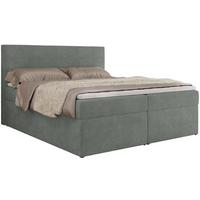 BOXBETT JAGUAR 180/200 - Grau Struktur - H3 - Grau, Holz/Textil (180/200cm) - MKS