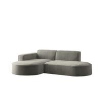 ECKSOFA Palma Xs In Noel - Grau, Holzwerkstoff/Textil (236/165cm) - Fun Möbel