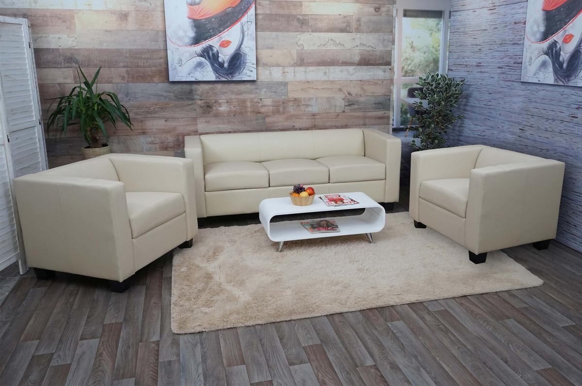 SOFAGARNITUR Cremeweiß - Weiß, Textil (450/70/200cm) - MCW